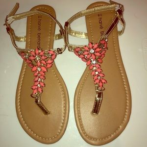 Women’s rhinestone coral sandals